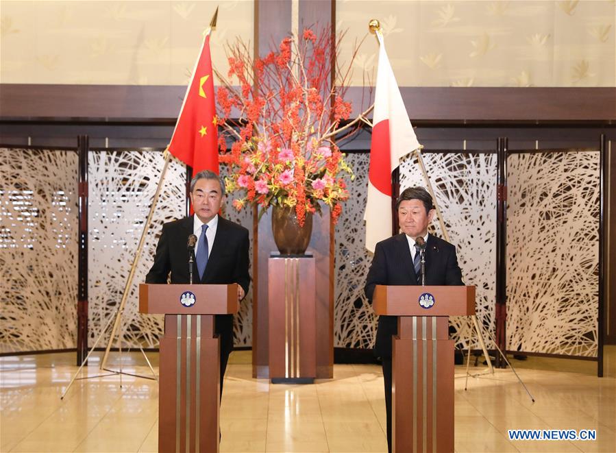 JAPAN-TOKYO-CHINA-WANG YI-PRESS CONFERENCE