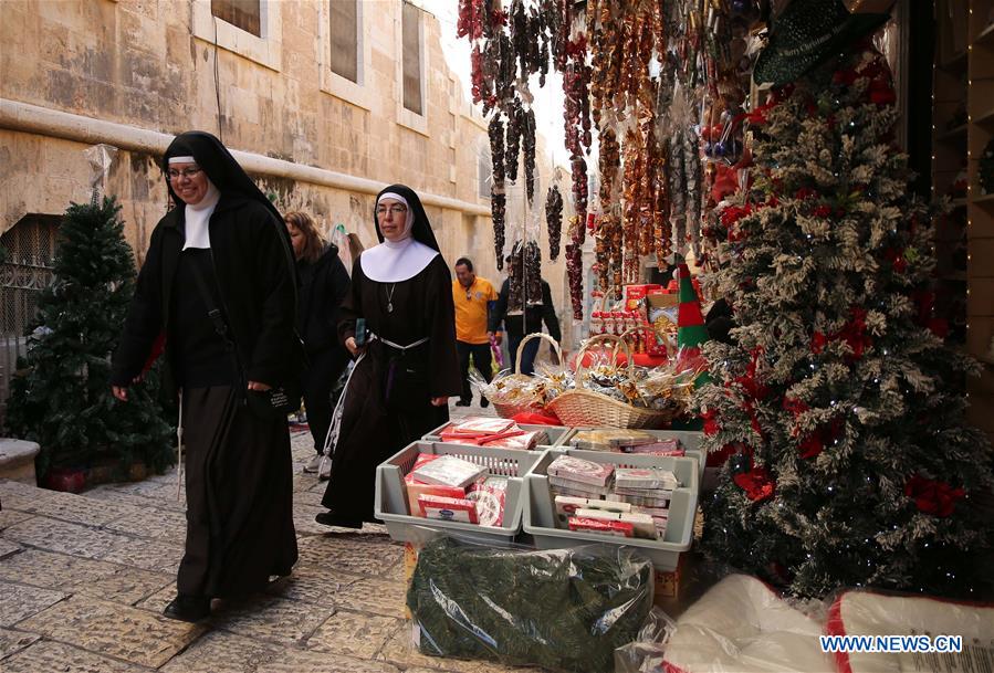 MIDEAST-JERUSALEM-OLD CITY-CHRISTMAS