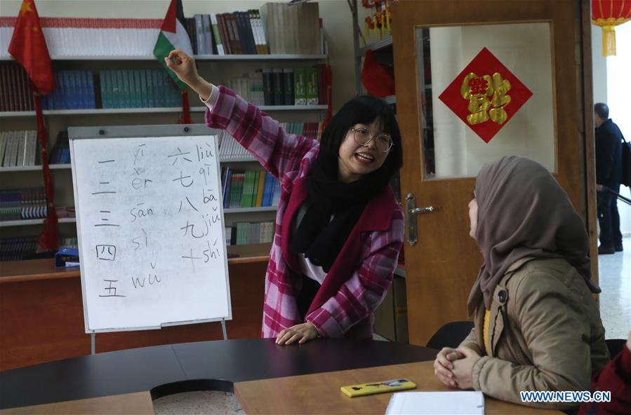 MIDEAST-RAMALLAH-CHINESE LANGUAGE-TEACHING