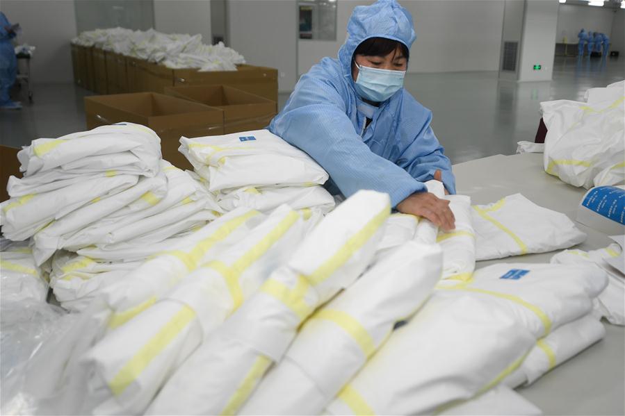 CHINA-ZHEJIANG-DEQING-NOVEL CORONAVIRUS-PROTECTIVE SUITS-PRODUCTION (CN)