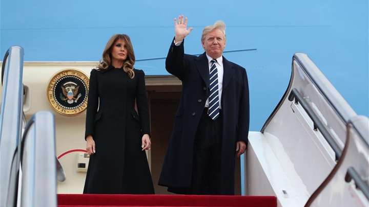 US President Donald Trump lands in China, starting three-day state visit