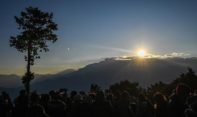 Sunrise scenery at Ali Mountain, SE China's Taiwan