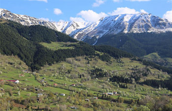 Spring scene of Savsat town in Artvin, Turkey