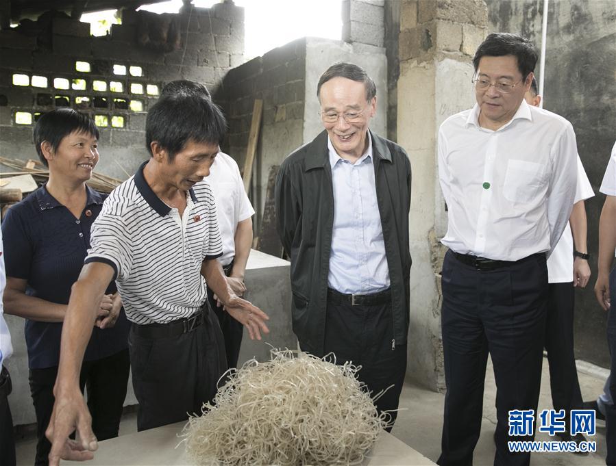 9月3日至5日，中共中央政治局常委、中央紀(jì)委書記、中央巡視工作領(lǐng)導(dǎo)小組組長王岐山在湖南省調(diào)研并主持召開巡察工作座談會。這是9月4日，王岐山在瀏陽市官橋鎮(zhèn)石灰嘴村貧困戶家中了解脫貧情況。新華社記者 王曄 攝

