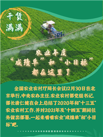 干貨滿滿！農(nóng)業(yè)年度“成績單”和“小目標”都在這里了