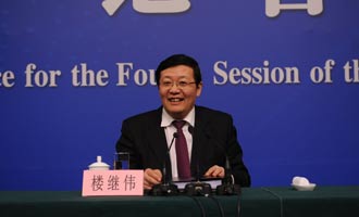 財(cái)政部部長樓繼偉回答記者提問