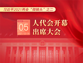 習(xí)近平2021兩會(huì)“微鏡頭”之二：3月5日 人代會(huì)開(kāi)幕，出席大會(huì)